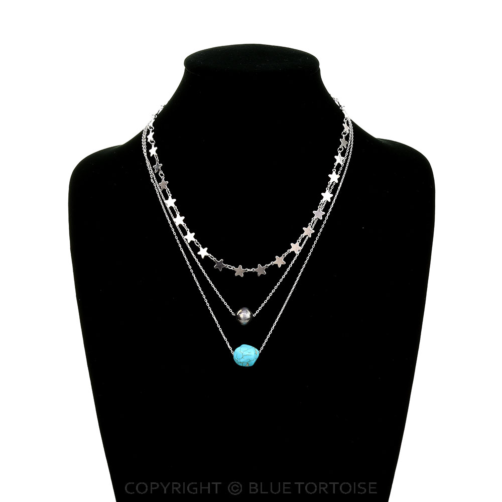 Western Star 3 Layered Necklace - Image 2