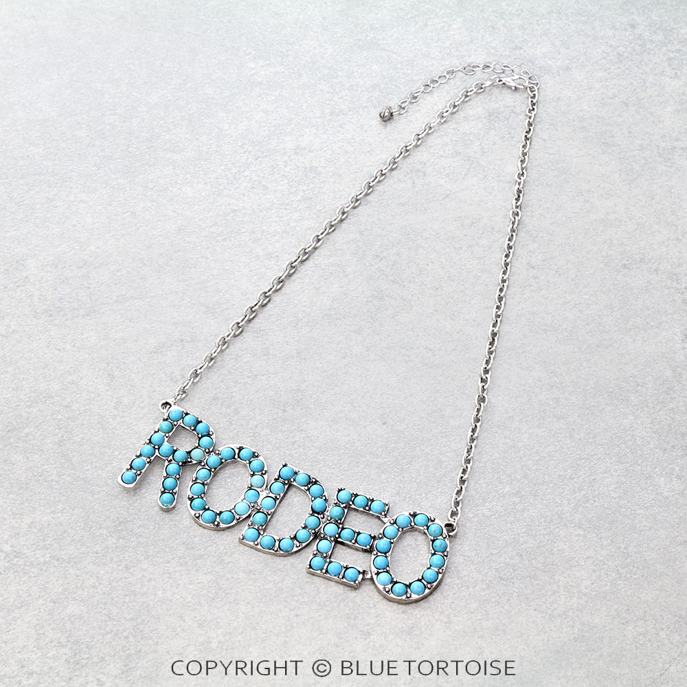 Western Large Rodeo Stone Necklace