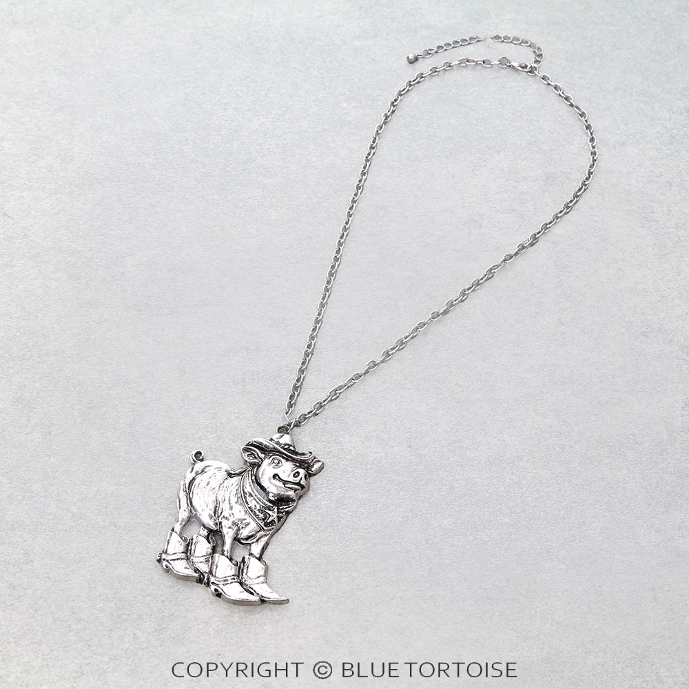 Western Farm Animal Pig Necklace