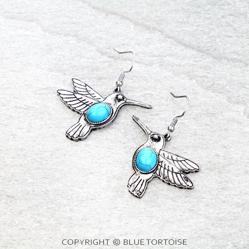 Western Pheasant Dangle Earrings