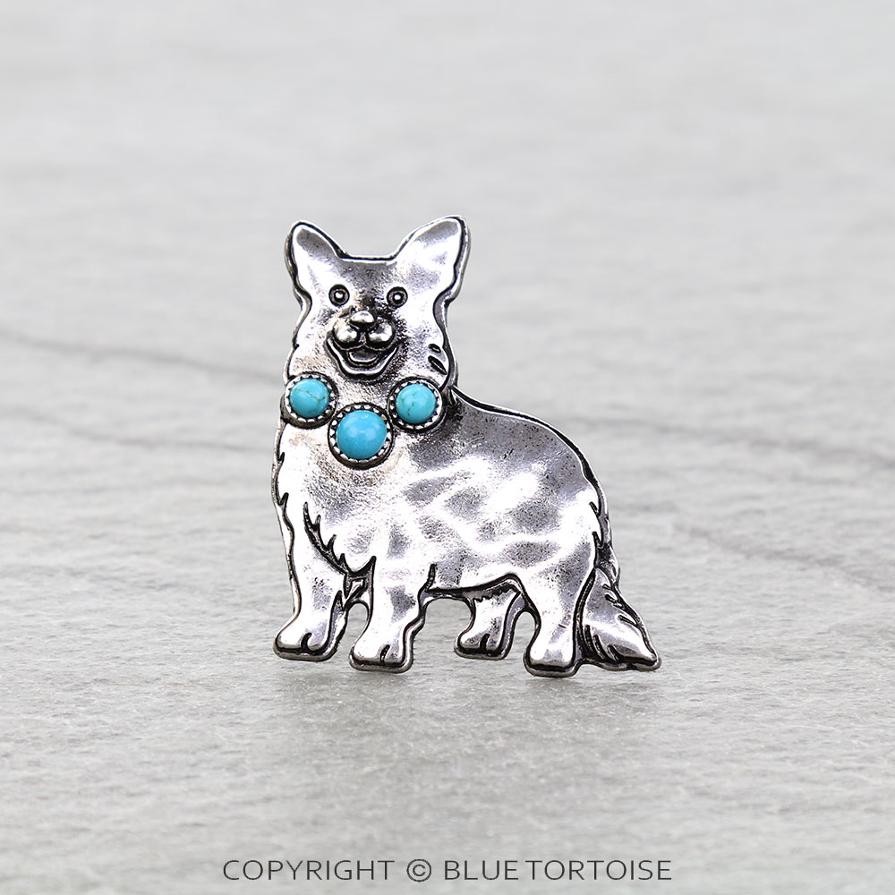 Welsh Corgi Stone Cuff Ring