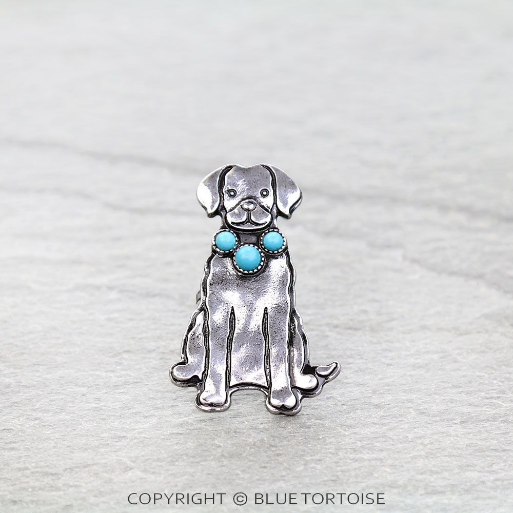 Dachshund Stone Cuff Ring
