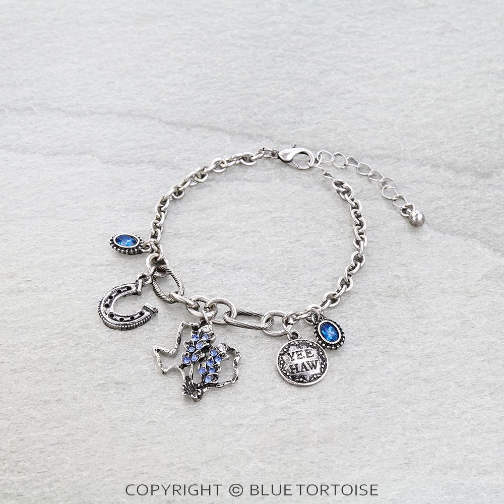 Western Multi Charm Link Bracelet