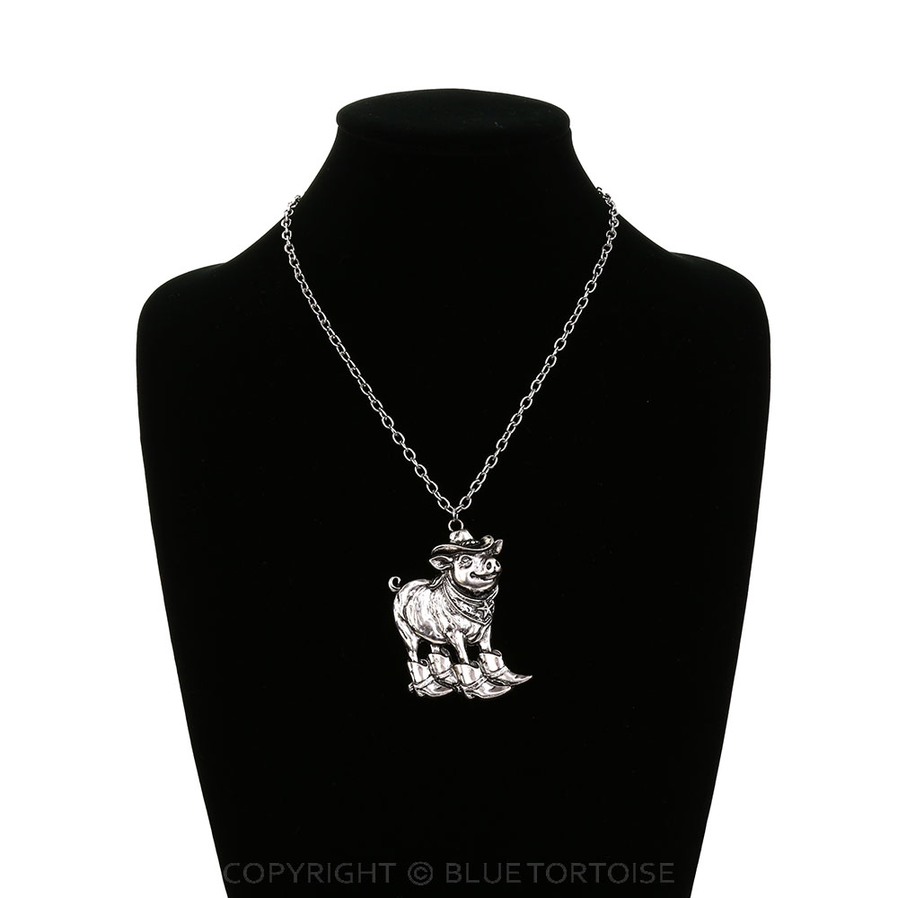 Western Farm Animal Pig Necklace - Image 2