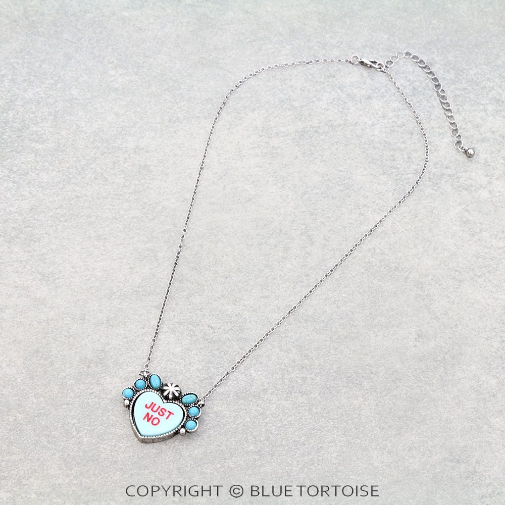 Conversation Bead Heart Necklace
