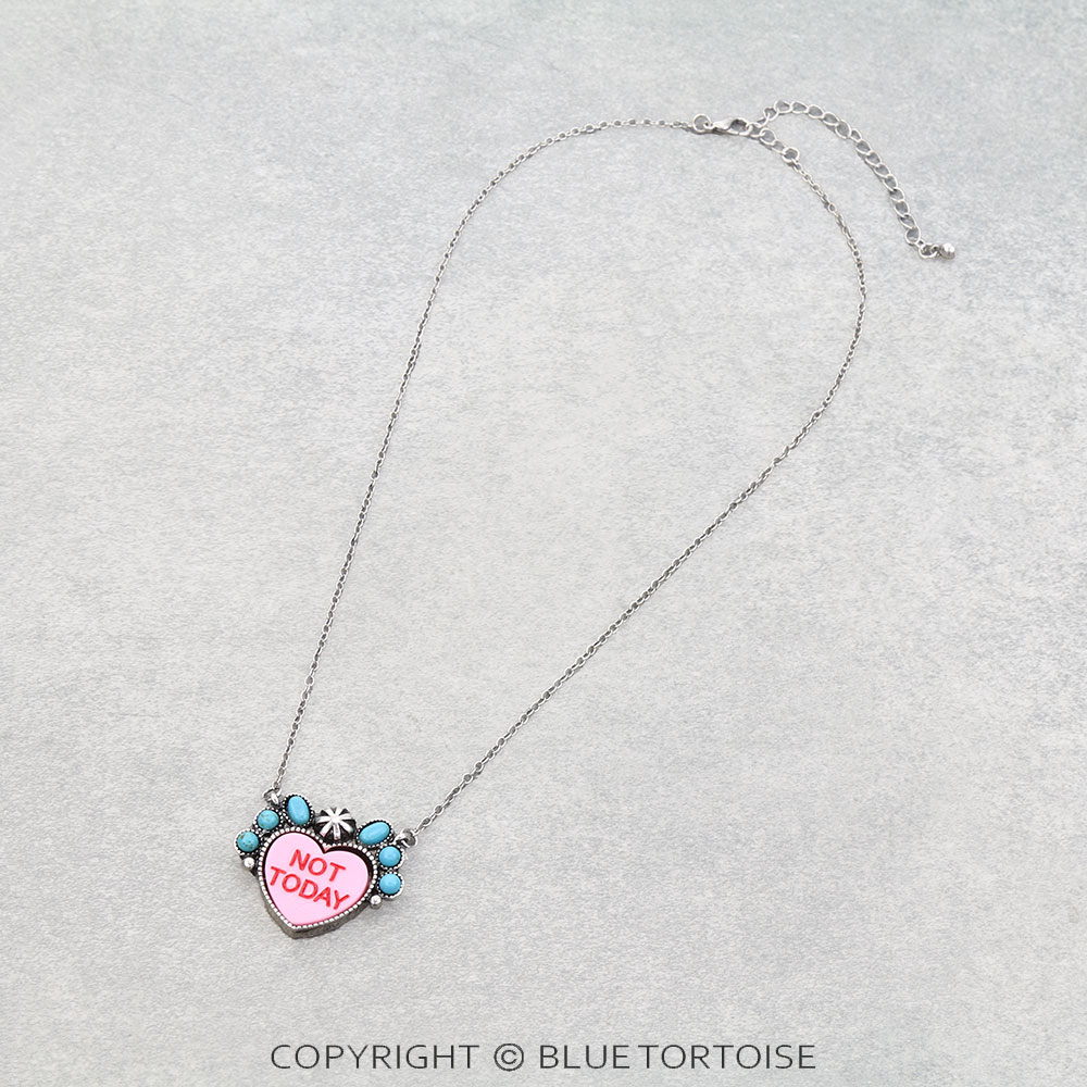Conversation Bead Heart Necklace
