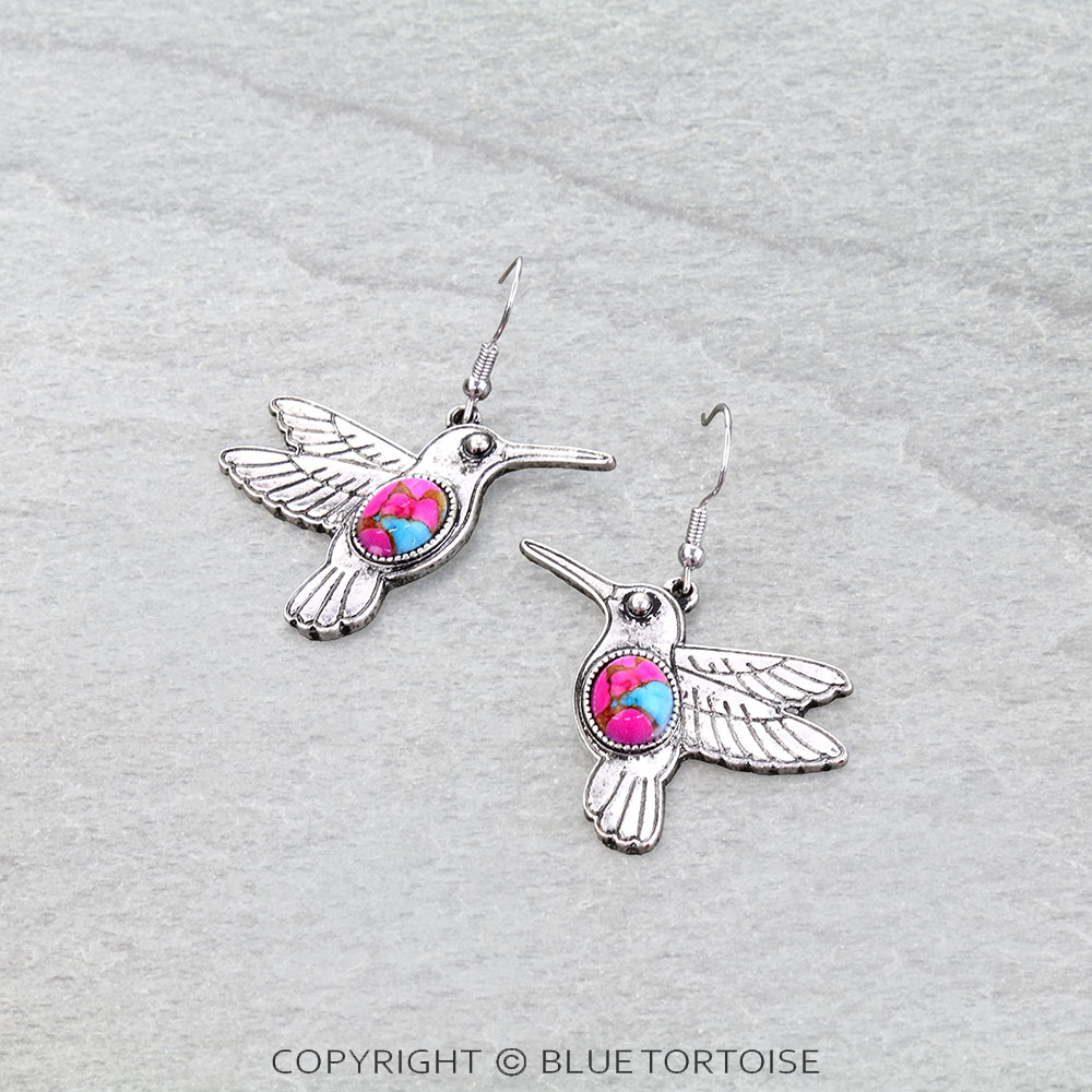 Western Pheasant Dangle Earrings