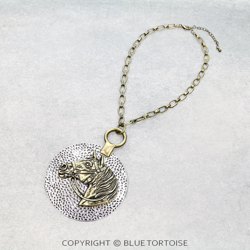 Western Horse Pendant Necklace