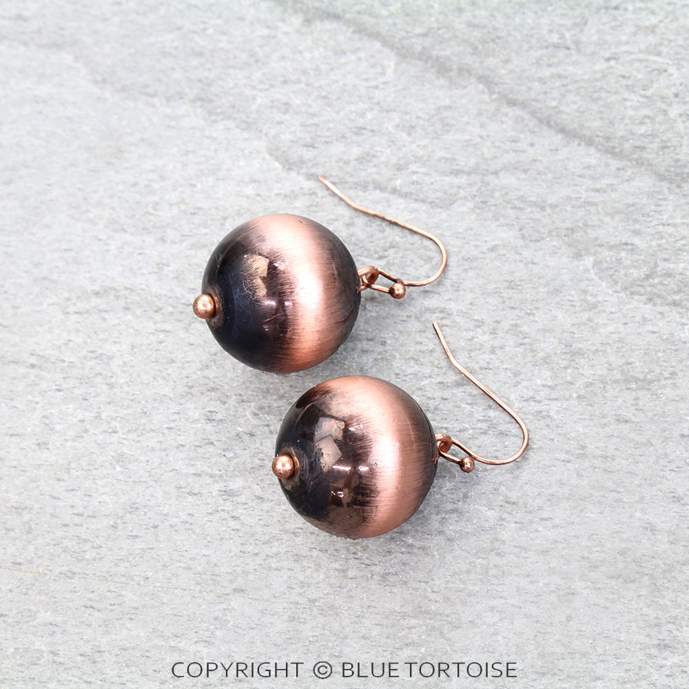 Navajo Style Pearl Dangle Earrings