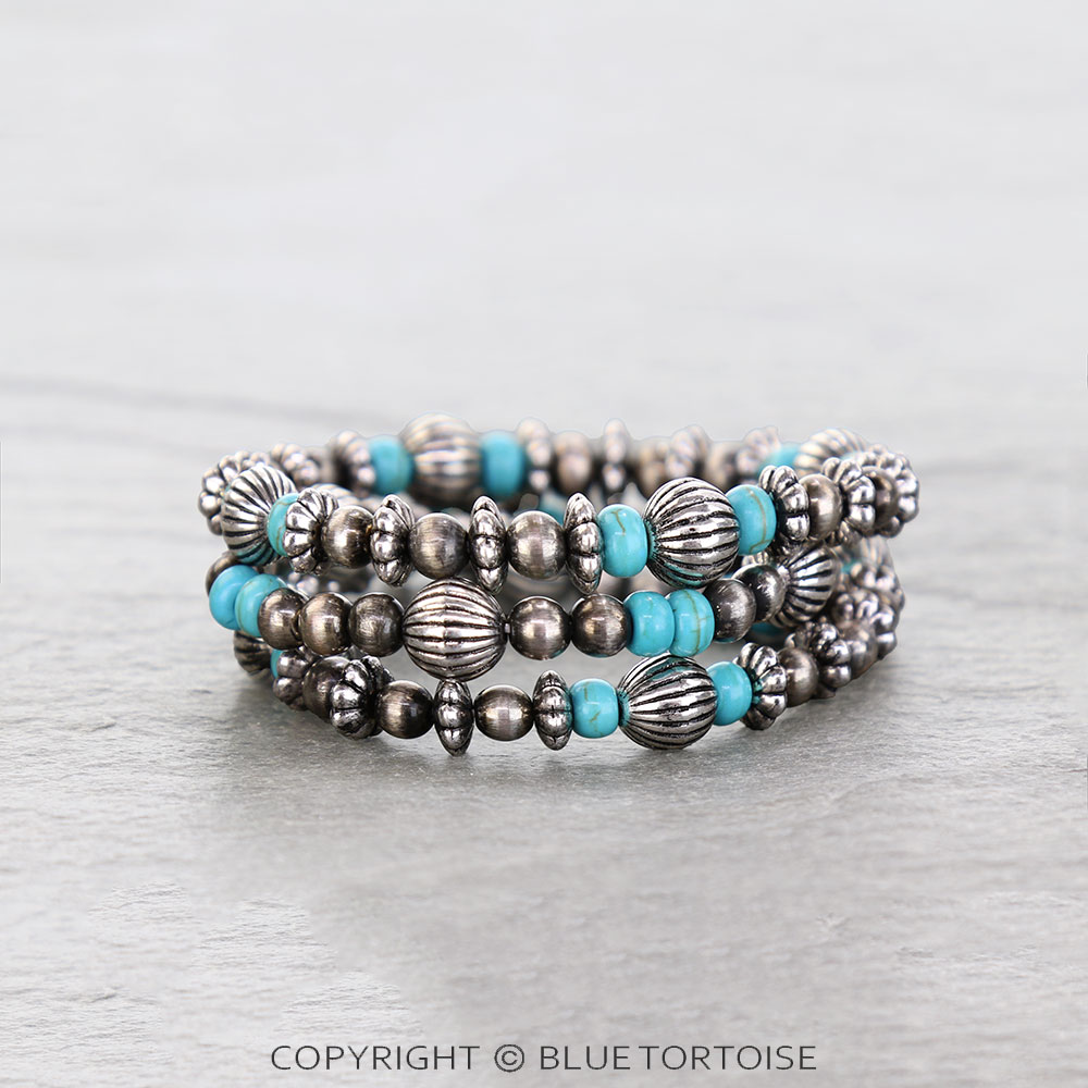 Western Pearl & Bead Stackable Bracelet