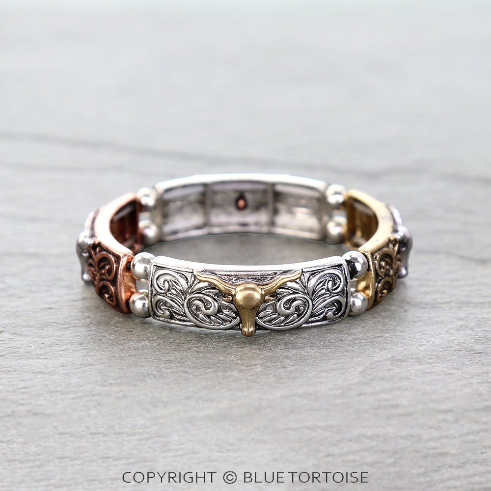 Western Steerhead Stretch Bracelet