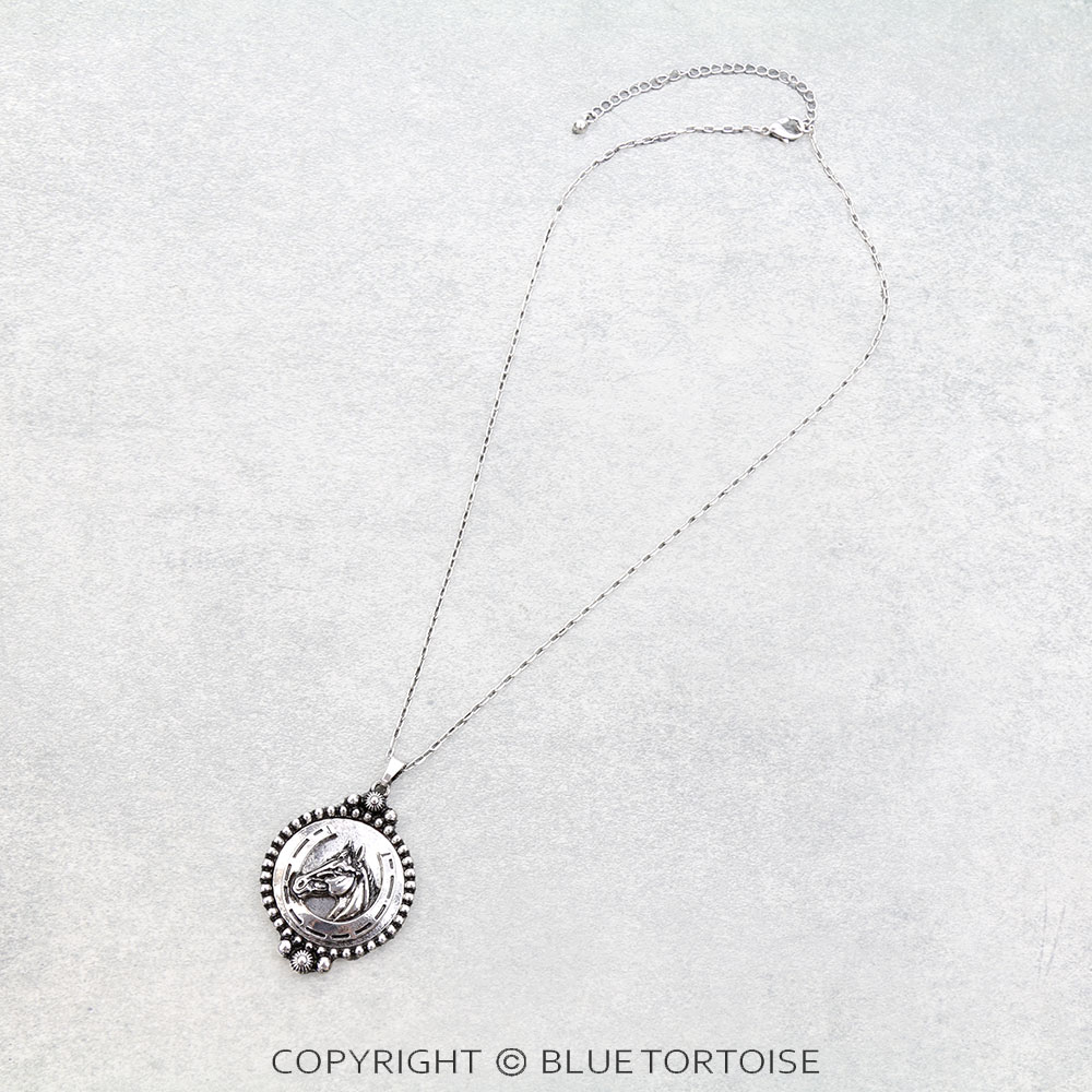 Western Horse Pendant Necklace