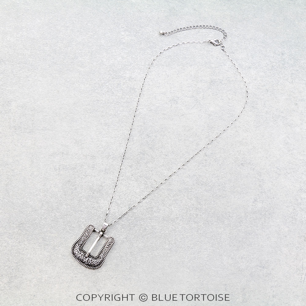Western Belt Buckle Necklace