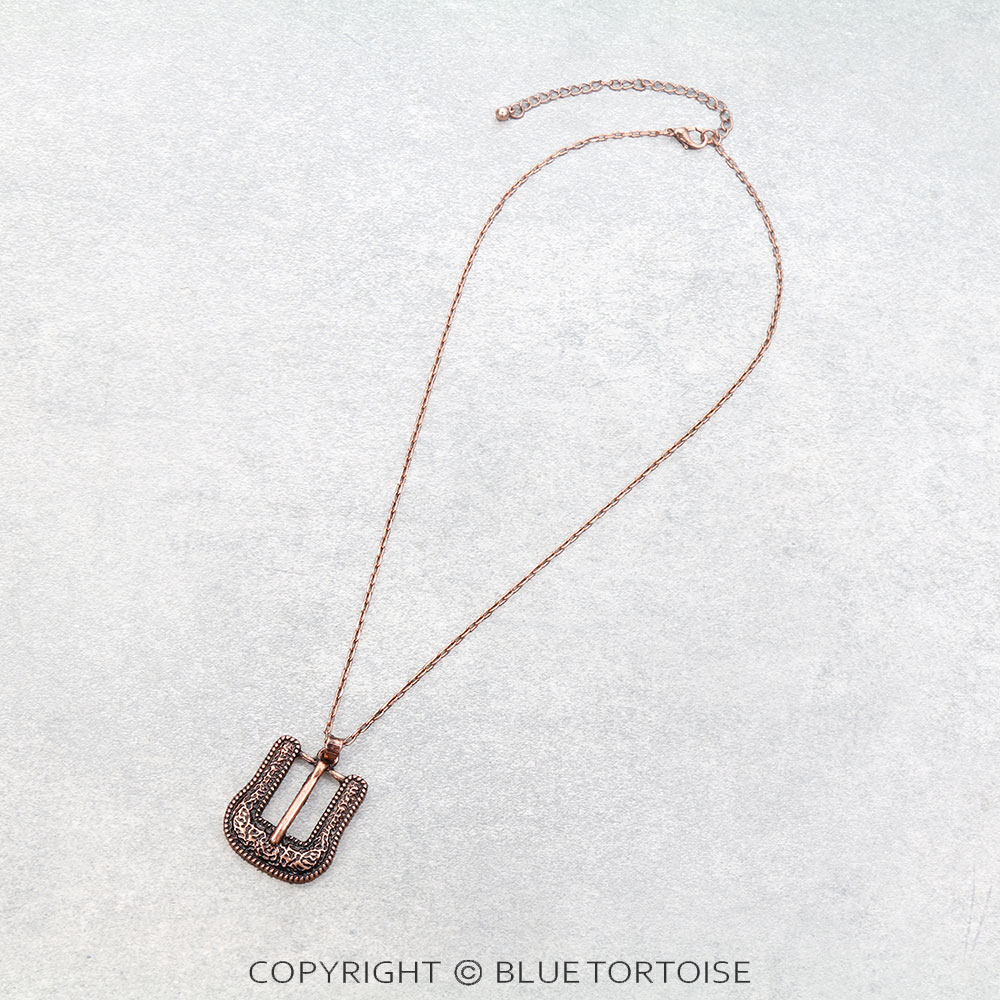 Western Belt Buckle Necklace