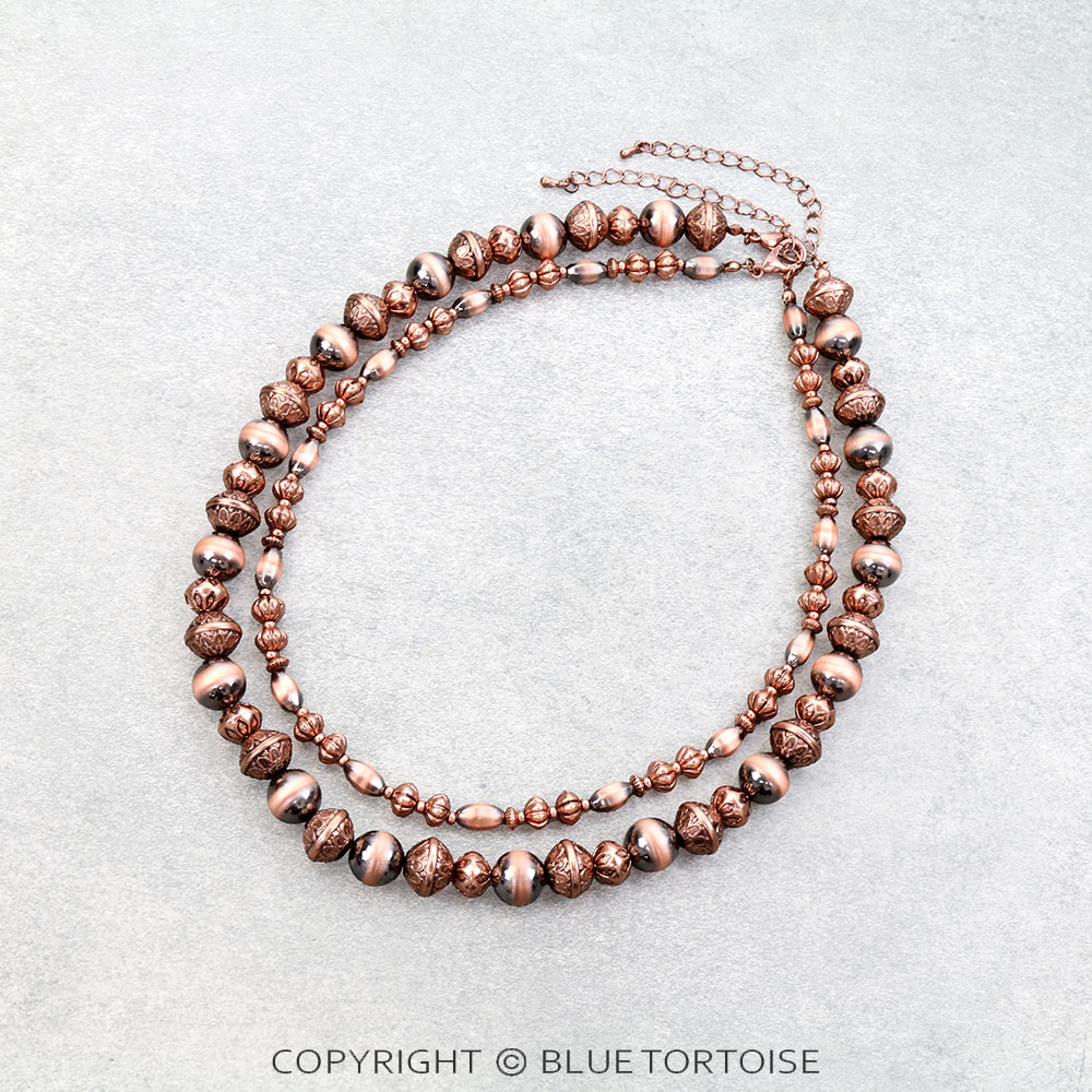 2 Layered Western TXR CCB Pearl Necklace