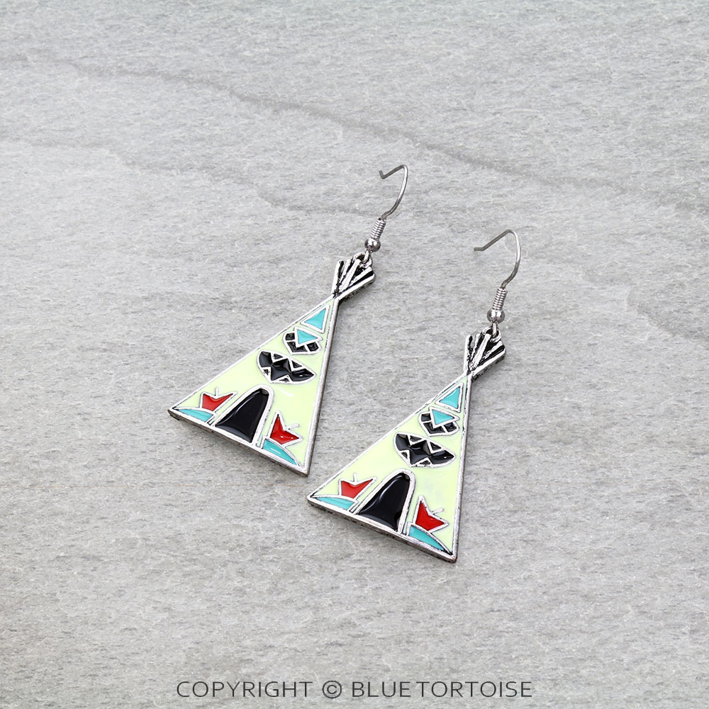 Western Tipi Dangle Earrings