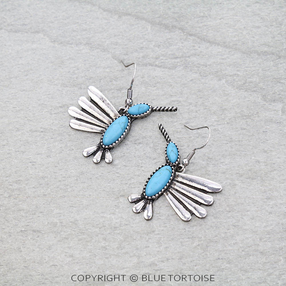 Western Hummingbird Dangle Earrings