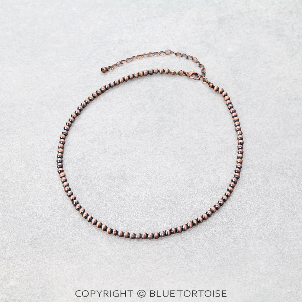4mm Navajo Style Pearl Choker Necklace