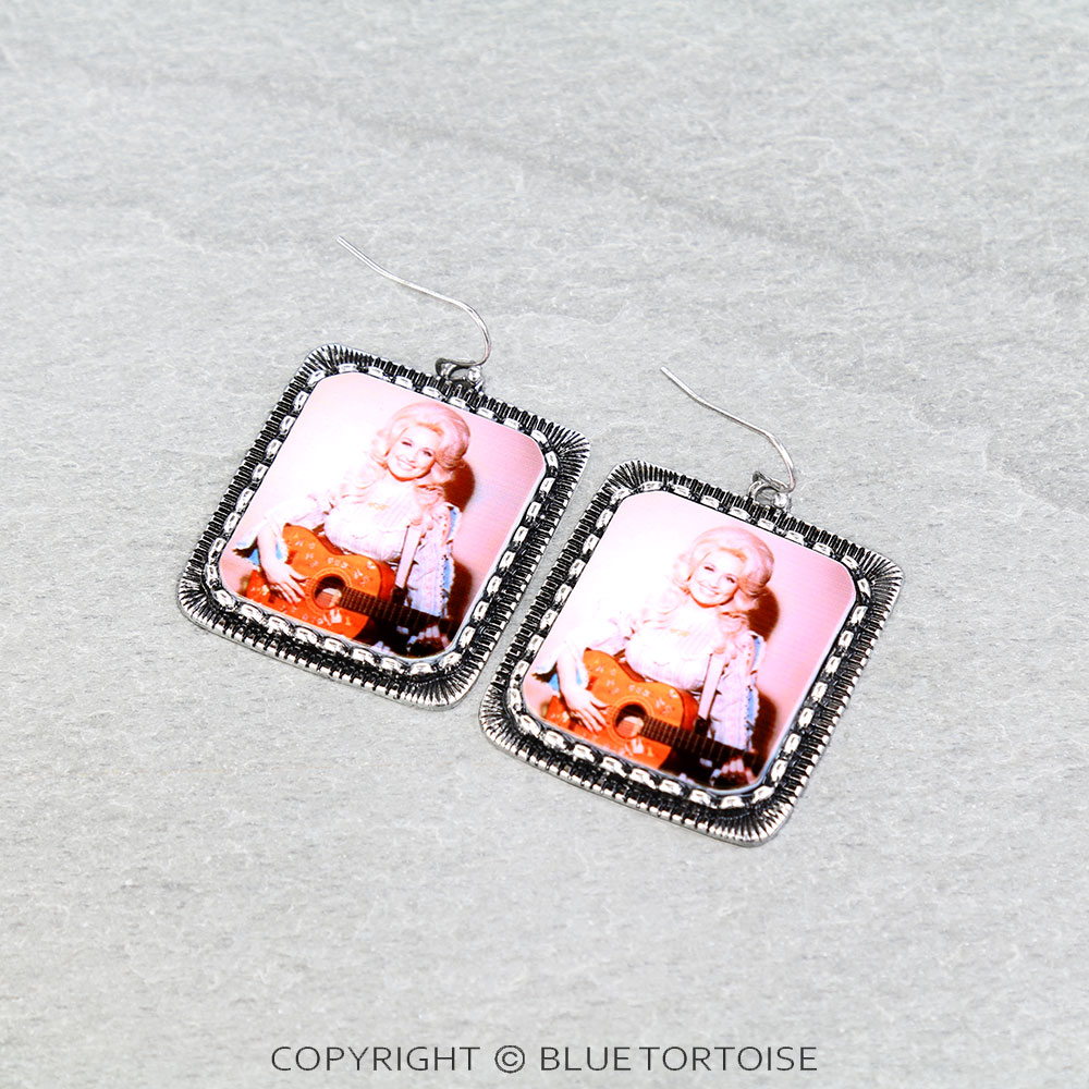 Western Dolly Portrait Dangle Earrings