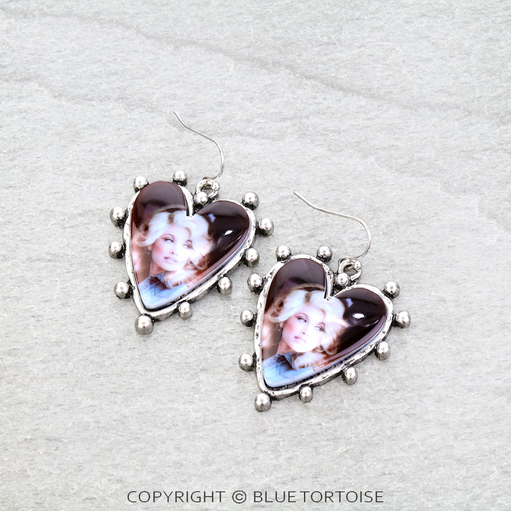 Western Dolly Portrait Dangle Earrings