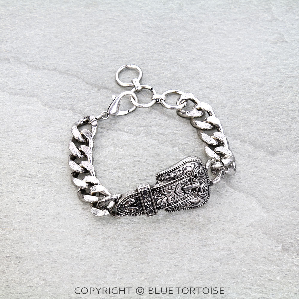 Western Belt Buckle Link Bracelet