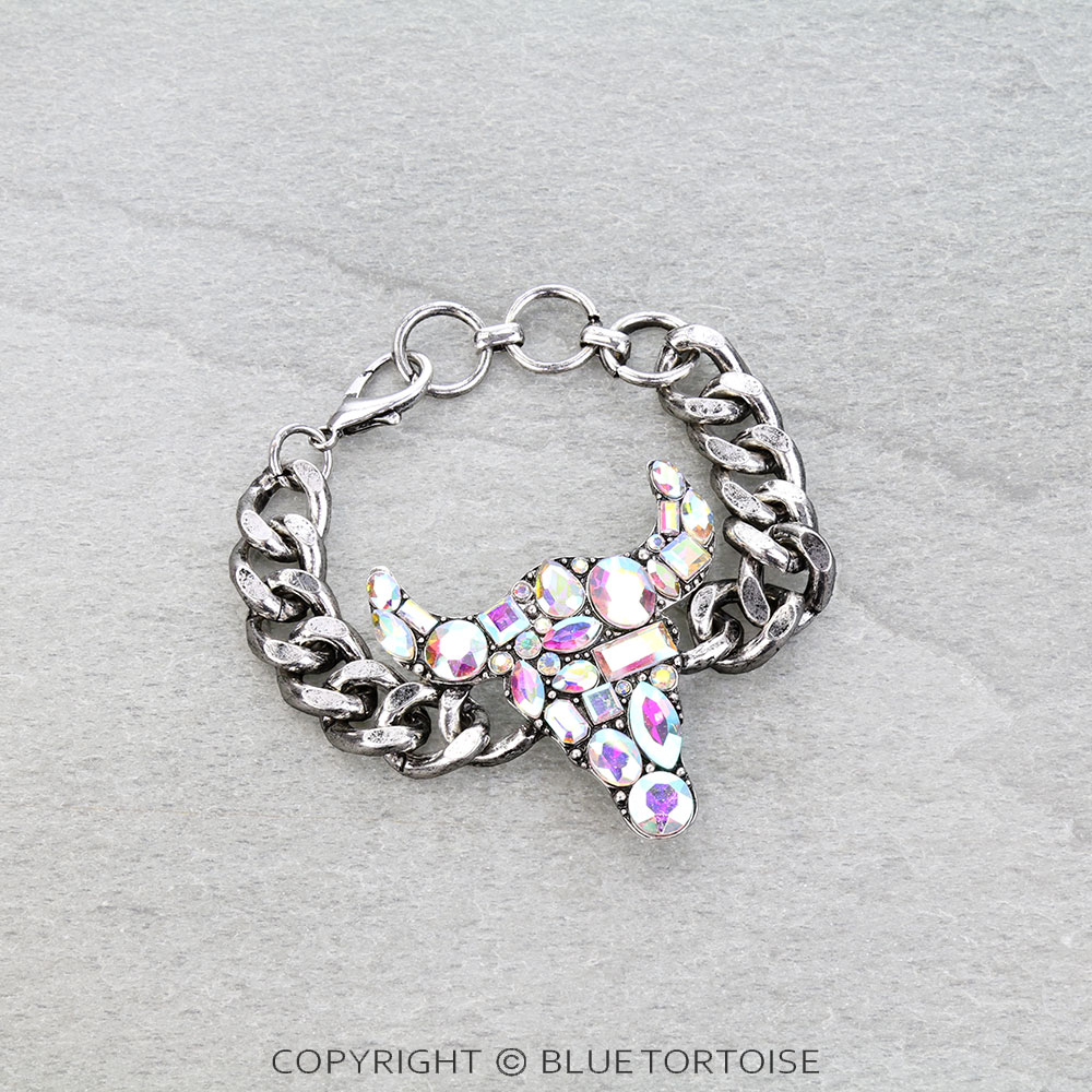 Western Steerhead Stone Link Bracelet