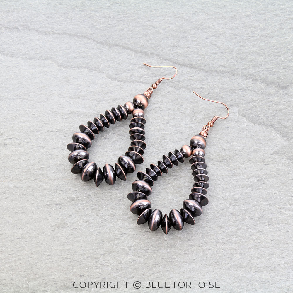 Navajo Style Pearl Dangle Earrings