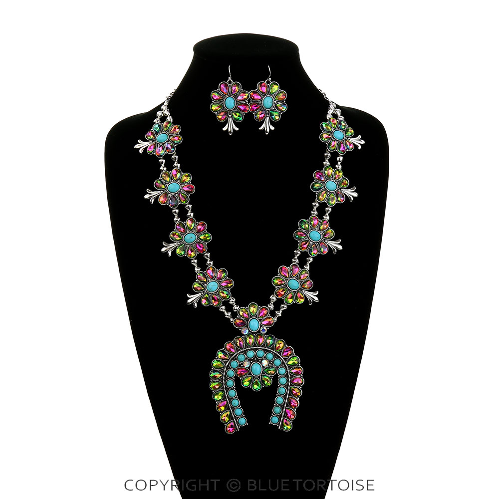 Western Squash Blossom Necklace Set - Image 2