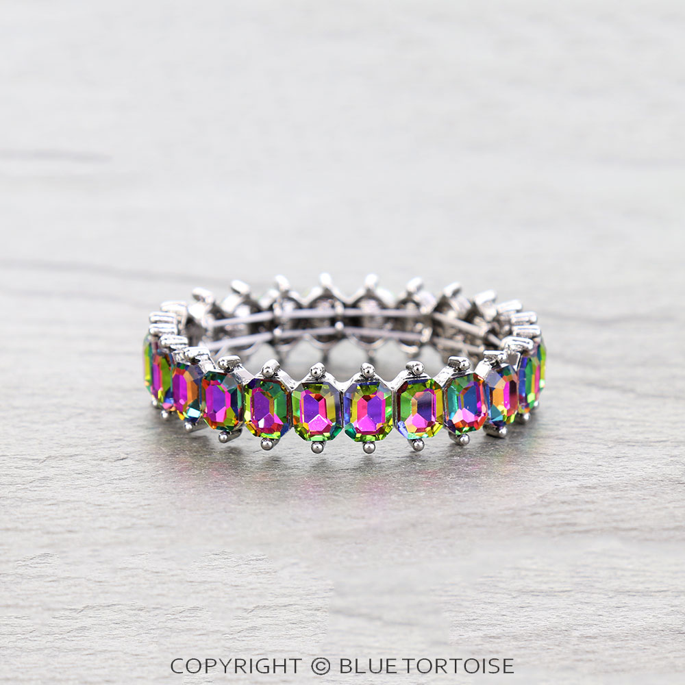 Western Square Stone Stretch Bracelet