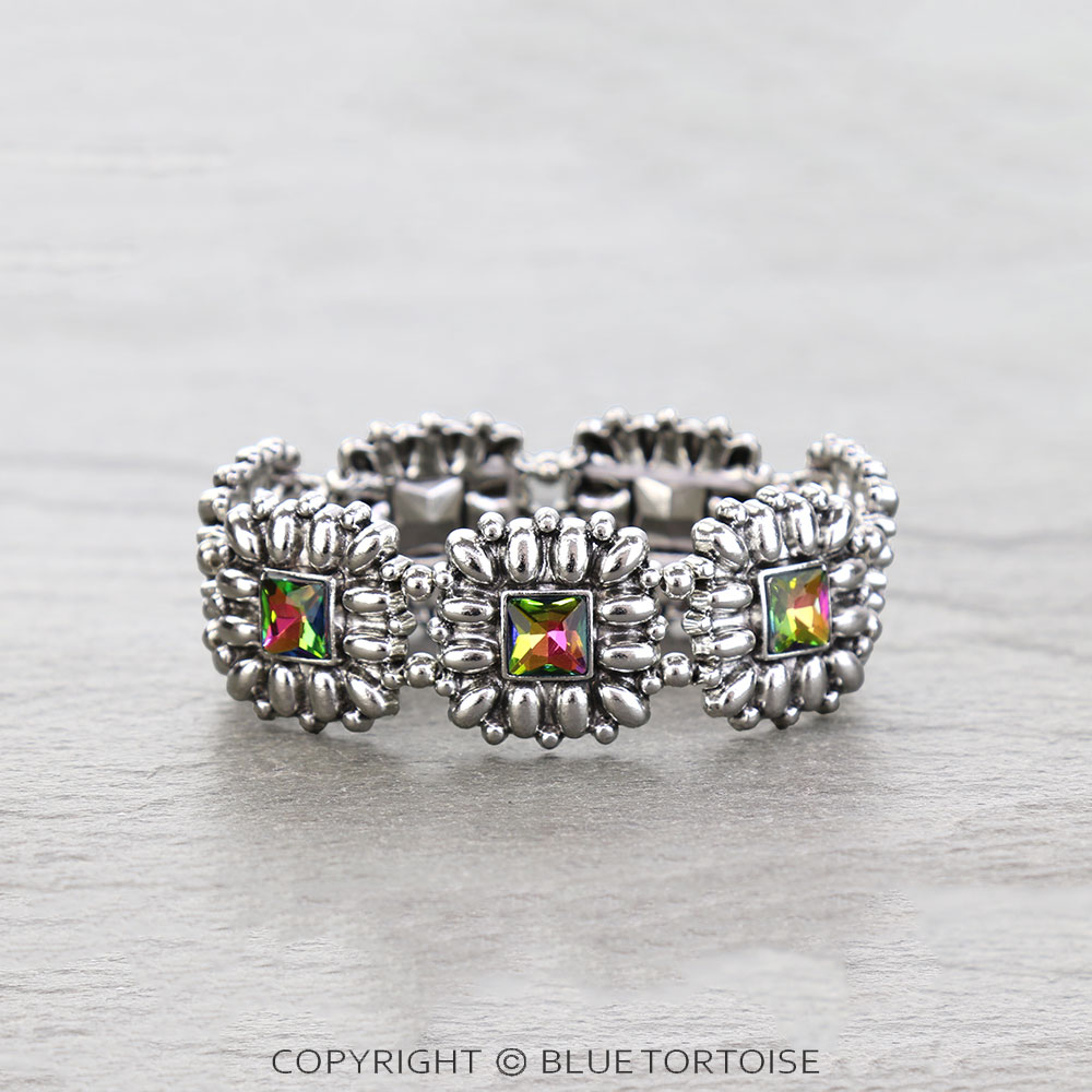 Western Flower Concho Stretch Bracelet