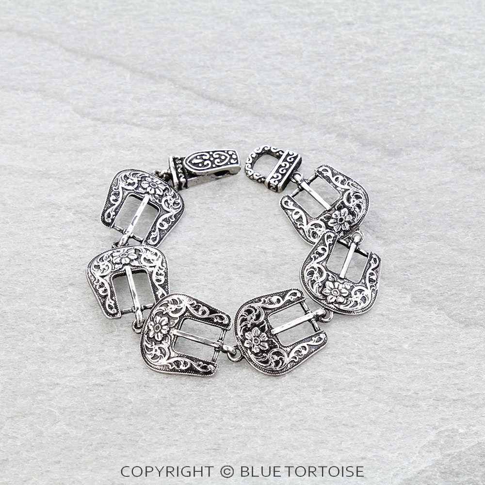Western Belt Buckle Look Magnetic Bracelet