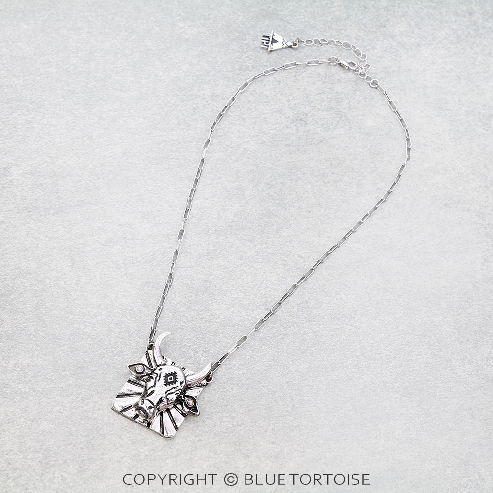 Western Aztec Cowhead Necklace