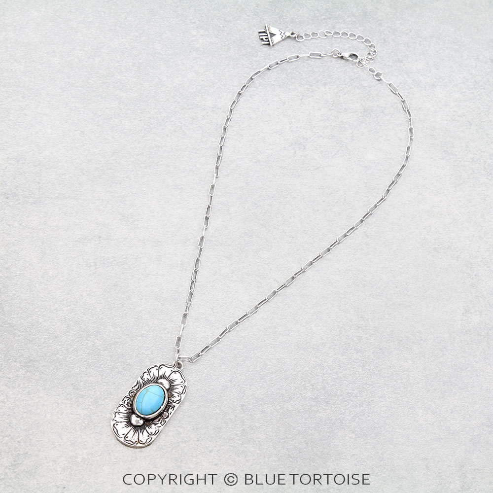 Western Flower Stone Necklace
