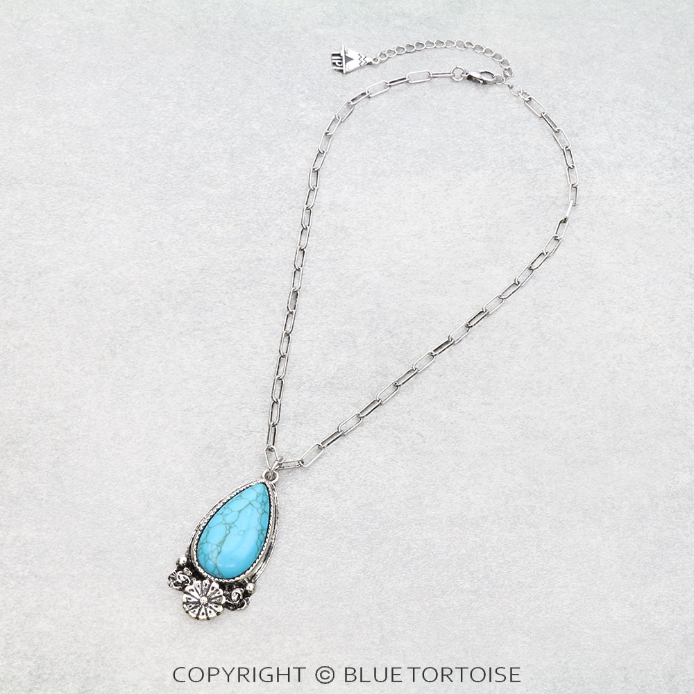Western Flower Stone Necklace
