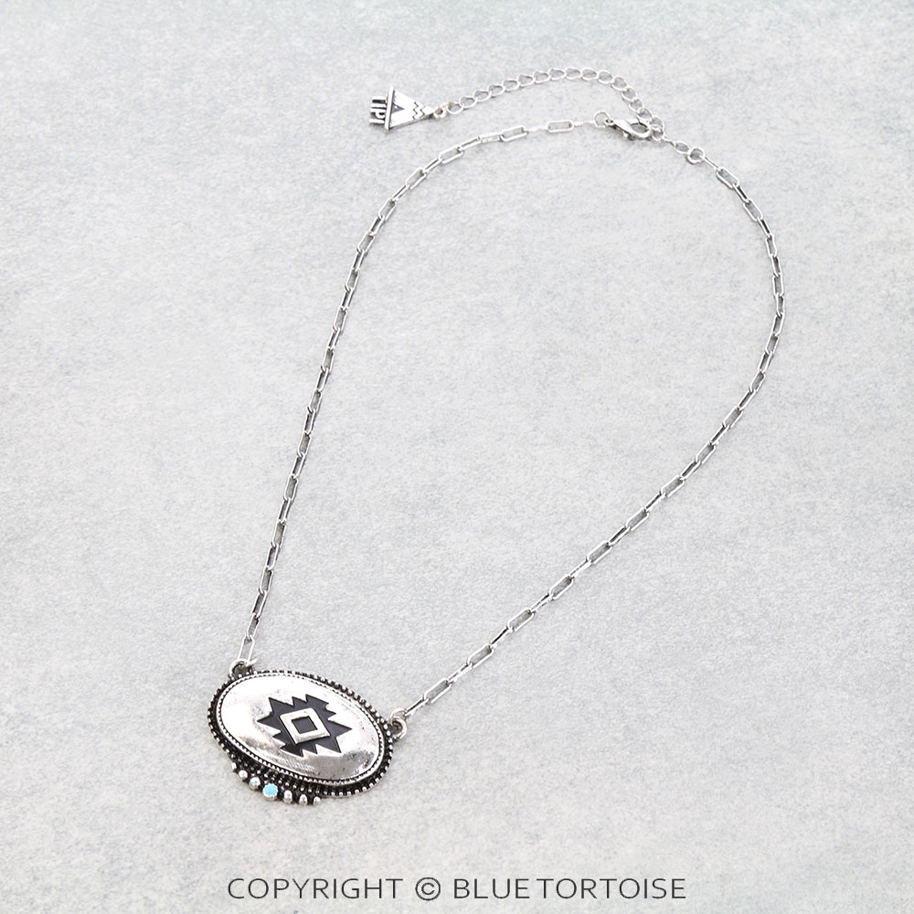 Western Oval Aztec Necklace