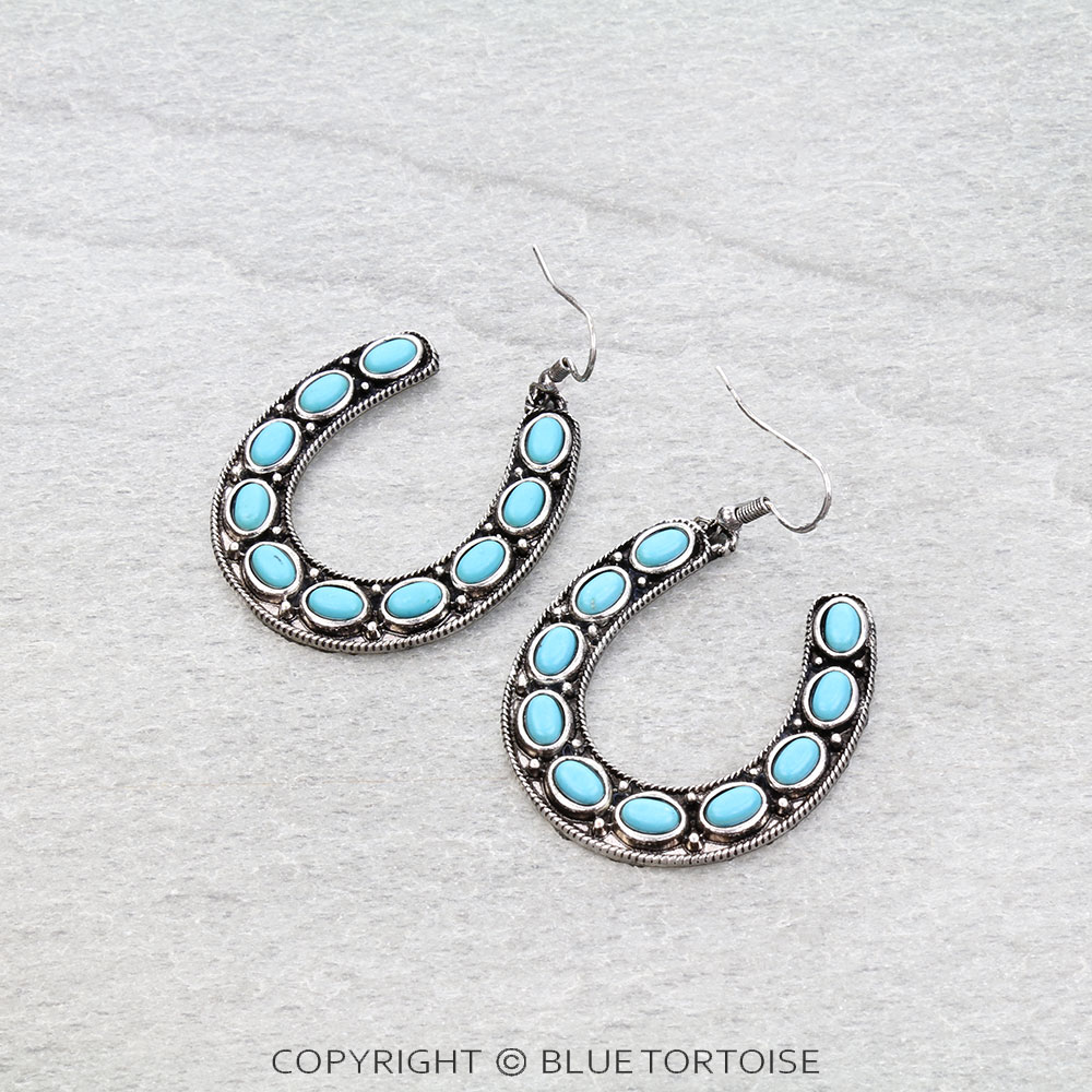 Western Horseshoe Dangle Earrings