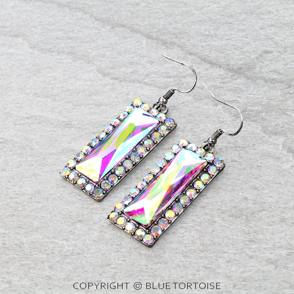 Western Bar Stone Dangle Earrings