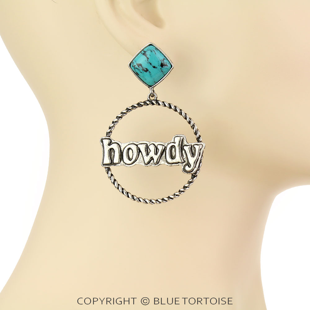 Howdy Hoop Stud Earrings – Bluetortoisewholesale
