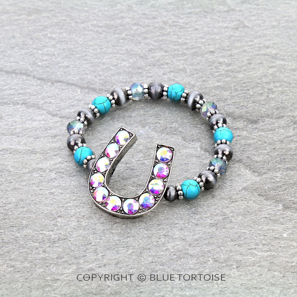 Fun & Colorful Stretchy Beaded Bangle Bracelet - Multi Bead Design - One Size Fits All