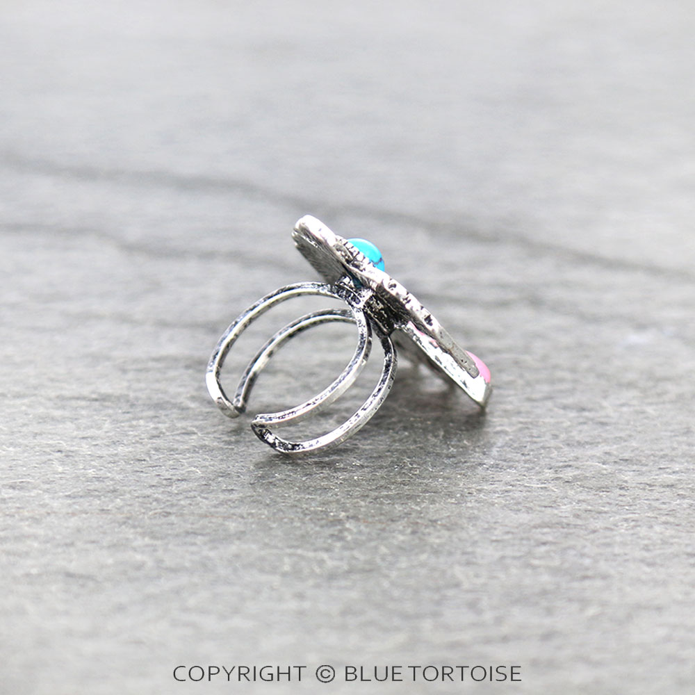 Western Thunderbird Stone Cuff Ring – Bluetortoisewholesale