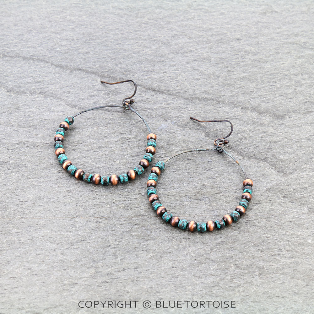Navajo Style Pearl Round Dangle Earrings – Bluetortoisewholesale
