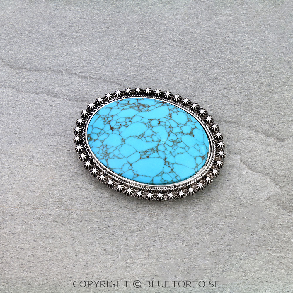 JEAN'S FRIEND New Enamel Western Wolf Moon Oval Belt Buckle Fibbia Per Cintura