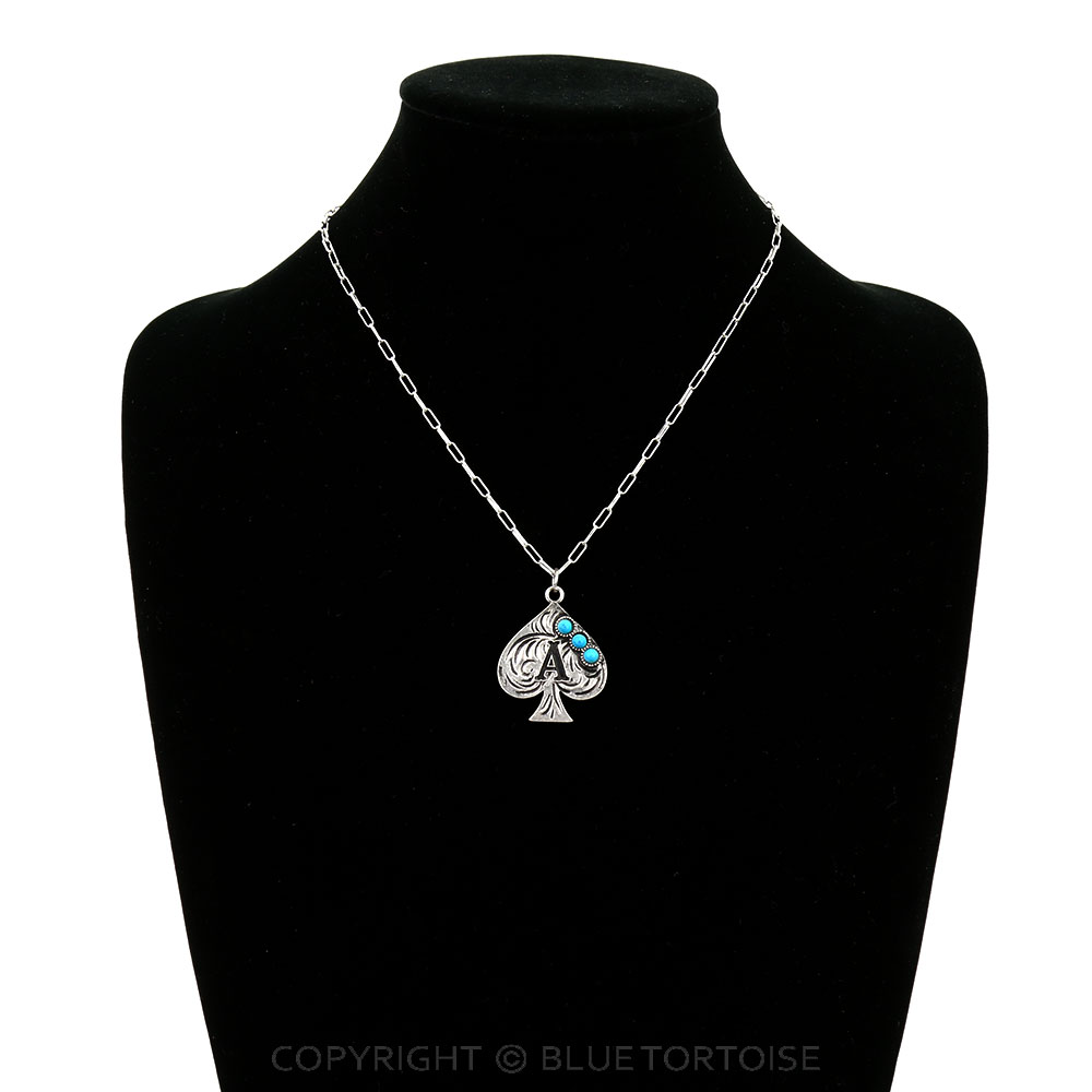 6.6ct Moissanite Ace Spade Initial Pendant – Sterling Silver, Men’s Bling, Passing Tester