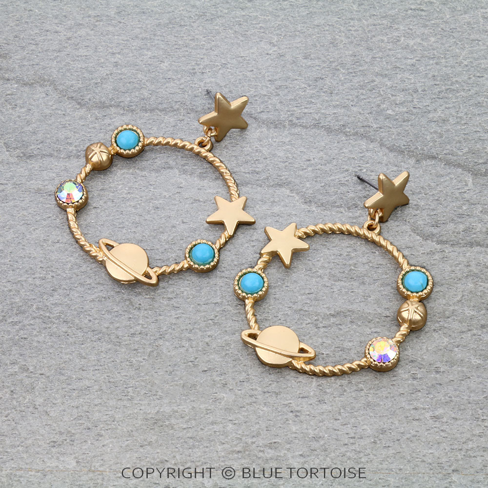 thumbnail image 2 of 925 Silver Plated Blue Simulated Opal Three Round Pendant & Stud Earrings Jewelry Set 2 of 5