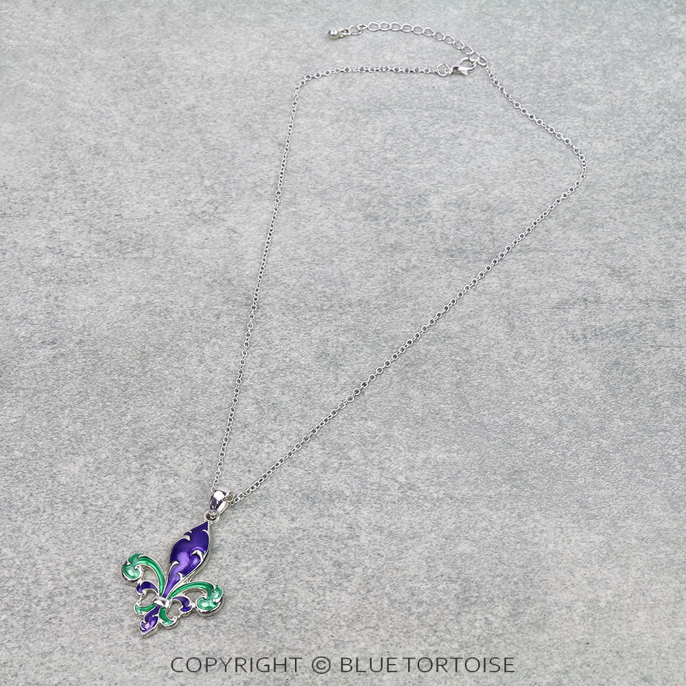 Mardi Gras/Fleur De Lis Necklace