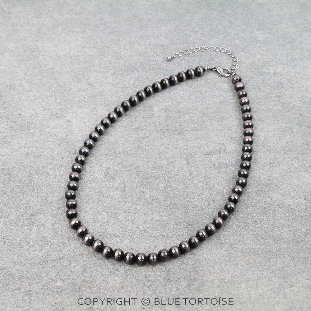8MM Navajo Style Pearl Necklace