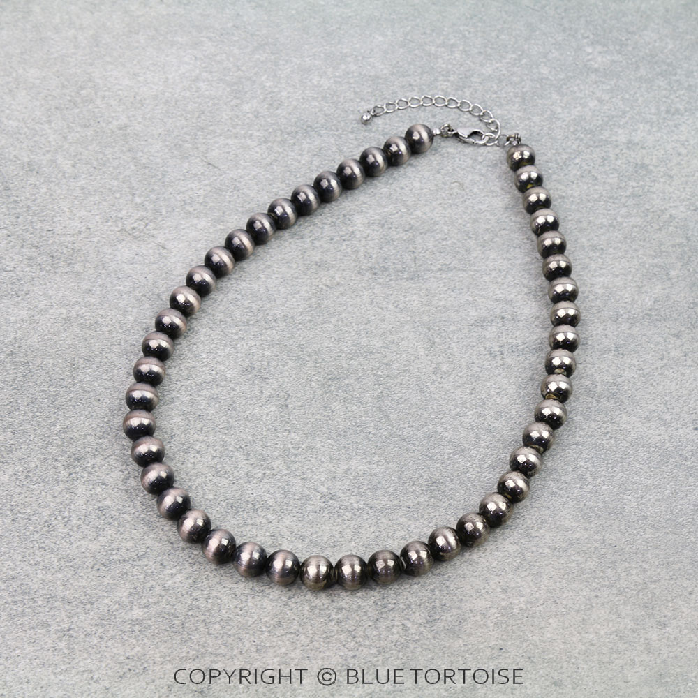 10MM Navajo Style Pearl Necklace