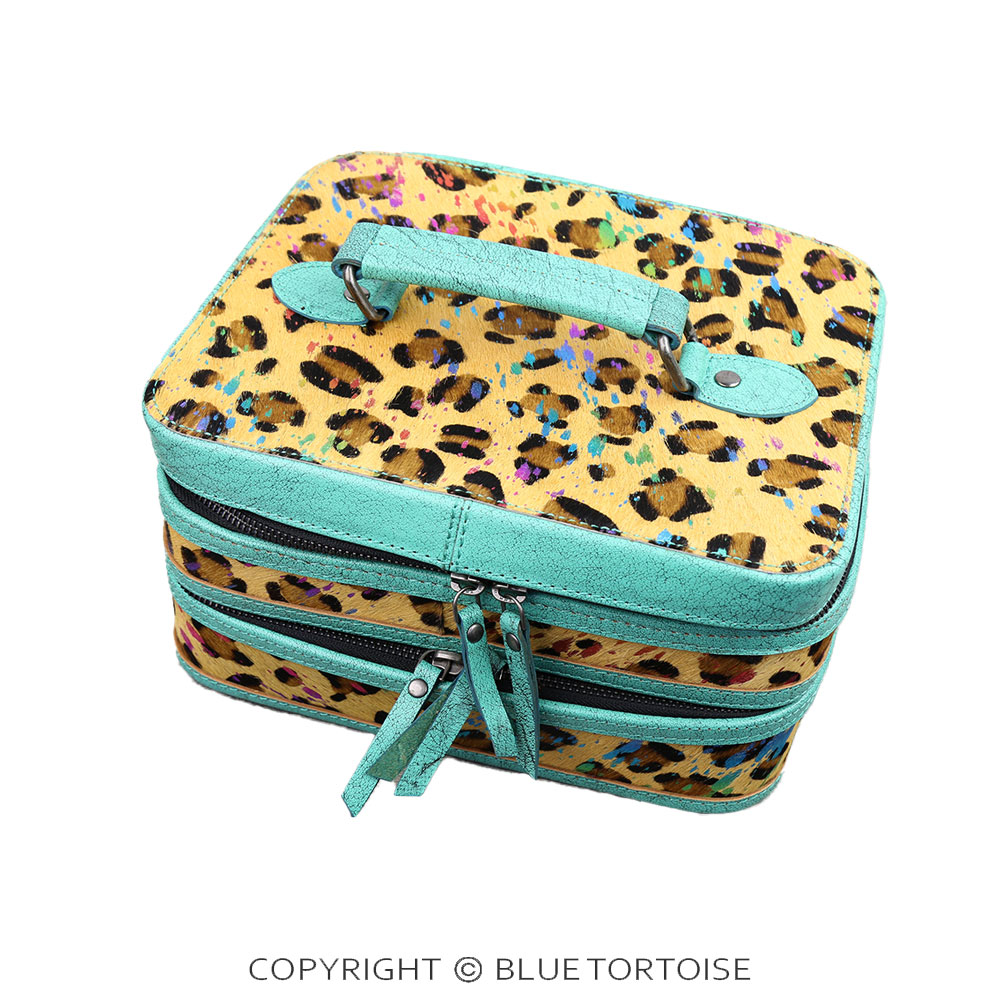 Handmade Genuine Leather Leopard Jewelry Box