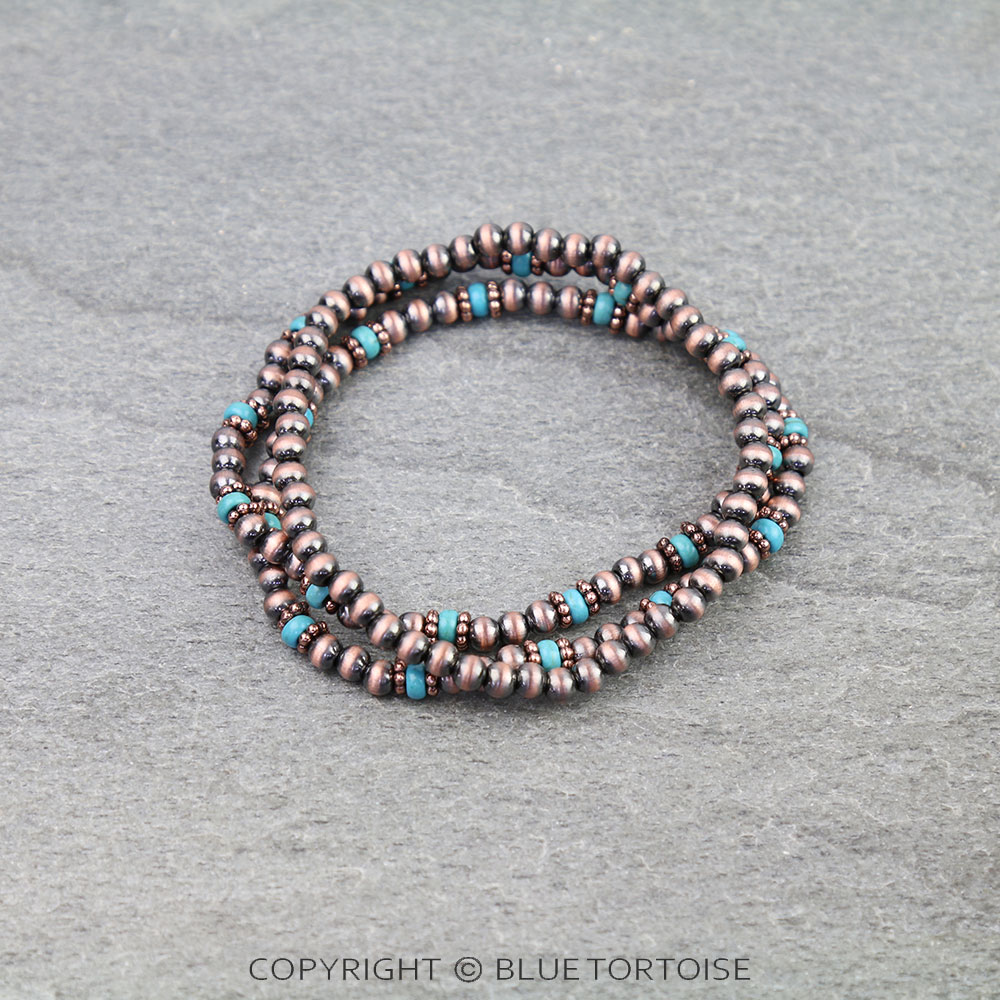 Navajo Style Pearl Stackable Bracelets