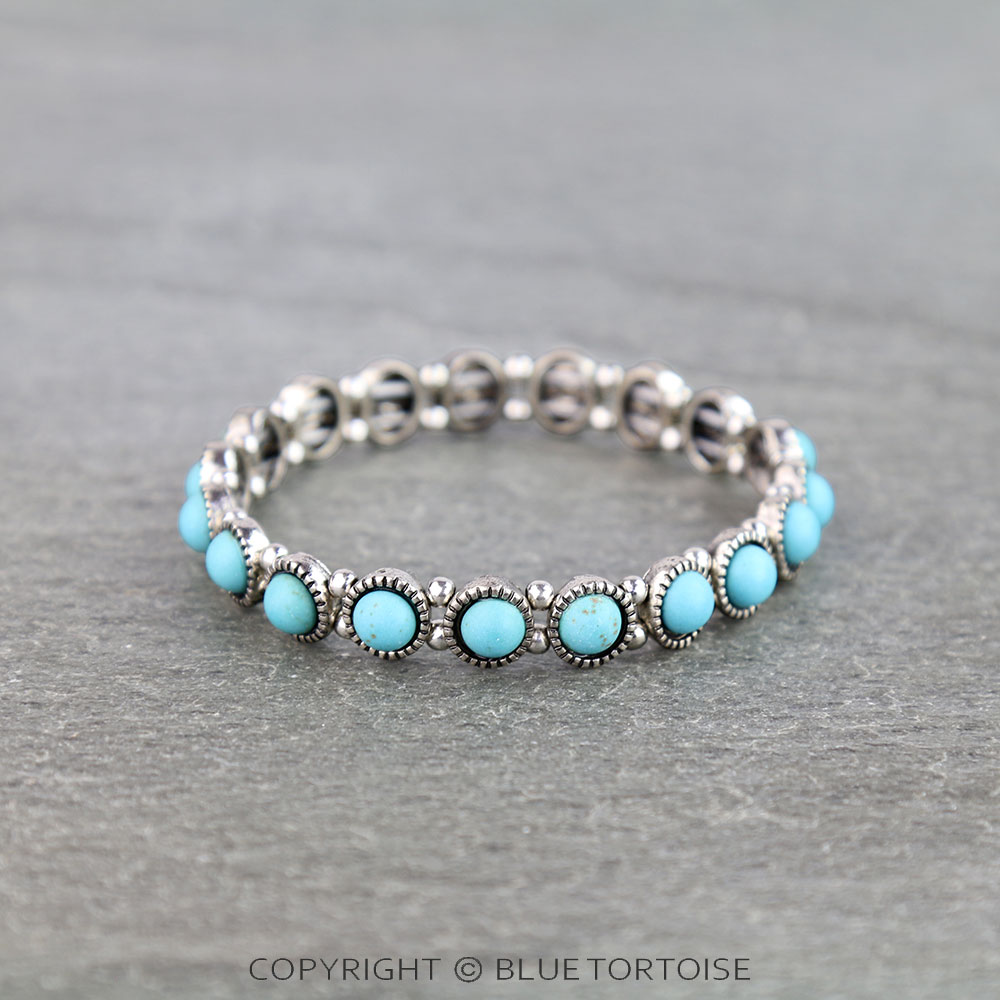 Western Semi Stone Stretch Bracelet